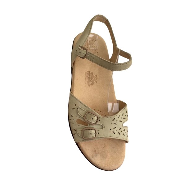 SAS Duo Quarter Strap Sandals Sage Leather Adjustable Buckles Womens Size 9 - Picture 7 of 14